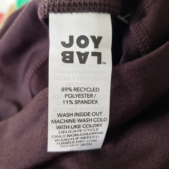 JoyLab Shine High Waisted Leggings 7/8 Length Brown Copper Womens Size XS New - Picture 9 of 10